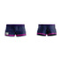 Navy rugby/AFL shorts with pink trim and a number on the front. Features a logo on the waistband.