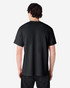 A black Gildan Ultra Cotton adult t-shirt shown from the back, featuring short sleeves.