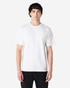 A white Gildan Hammer adult T-shirt worn by a model, featuring a simple design and standard fit.
