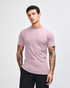 A unisex fine jersey short sleeve t-shirt in a muted mauve colour, featuring a relaxed fit and no visible branding.