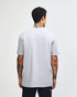 A unisex fine jersey short sleeve t-shirt in grey, viewed from the back. It features a discreet logo.