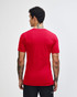 A unisex fine jersey short sleeve t-shirt in vibrant red, featuring a plain back and casual fit.
