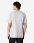 A grey Gildan Heavy Cotton Adult T-Shirt displayed from the back, featuring a simple design and short sleeves.