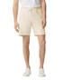 Lightweight sweatshorts in a cream colour with an elastic waistband and drawstring detail, featuring a logo.