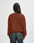 A brown Gildan Softstyle adult sweatshirt viewed from the back, featuring long sleeves and a relaxed fit.