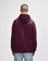 A maroon Gildan Softstyle adult hooded sweatshirt, featuring a back view with a hood and long sleeves.
