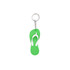 A green thong-shaped EVA floating keychain with a white strap, attached to a metal keychain ring.
