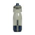 A drink bottle in clear grey with navy detailing, featuring a lid and a logo.