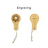 A flower-shaped facial cleansing brush with a wooden handle and a natural bristle head, featuring a hanging loop.