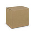 A plain brown cardboard box with a square shape, unmarked and without any visible branding.