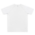 A white men's active V-neck T-shirt with short raglan sleeves and a plain design.