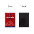 A red acrylic fridge magnet with a front design featuring Australian themes and a black back. It includes a logo.