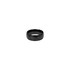 A black ceramic ring featuring a woven pattern, suitable for NFC technology, with a smooth finish and rounded edges.