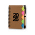 A brown spiral-bound notebook with a ruler and colourful tabs, featuring the year "2026" on the cover.
