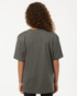 A grey Men's Pro-Lock Performance Polo shirt, featuring short sleeves and a logo on the back.
