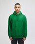 A green Champion Reverse Weave® adult pullover hooded sweatshirt with a front pocket and a logo.