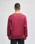 A red Champion Reverse Weave® adult crew sweatshirt, featuring a back view, with long sleeves and a relaxed fit.