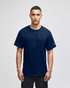 A navy blue Champion adult short-sleeve T-shirt with a logo on the sleeve.