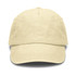 A vintage washed cap in a soft cream colour with a curved brim. It features a logo on the front.