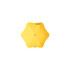 A yellow BLUNT Neo Umbrella with a unique star-shaped design and a central black button.
