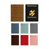 An assortment of A4 magnetic clipboards in brown, black, blue, green, grey, red, and pink, featuring various logos.