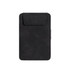 A black Mini Bills Clipboard with a smooth finish and a flap closure, featuring a branding logo.
