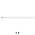 A carpenter's pencil in white with a sharpened point, featuring a simple design and branding.