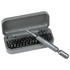 A grey pocket screwdriver tool set with a variety of bits inside a compact case. Includes a screwdriver handle.