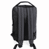 A black soft PU backpack featuring padded shoulder straps and a top handle for easy carrying.