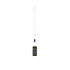 A blue lanyard attached to a smartphone holder. The holder has a dark design and features a built-in cable.