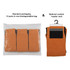 A biodegradable bag containing 12 pairs of knee-high custom toe socks in orange, with an optional custom header card.