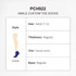 Ankle custom toe socks in navy blue, suitable for adult sizes 7-12, with regular thickness and base.