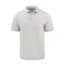 A light grey polo shirt with a collar and three buttons, featuring a logo on the chest.