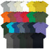 A collection of TRENDSWEAR Original Men's T-Shirts in various colours, including grey, white, yellow, and more.