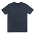 A navy blue women's t-shirt with a classic crew neckline and short sleeves. It features a logo on the neckline.