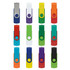 A set of Helix 8GB dual flash drives in various colours, including purple, orange, green, and red, displayed in rows.