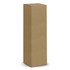 A tall, rectangular, plain brown cardboard box with a sealed top and no visible branding or labels.