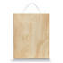 A wooden gift box with a rope handle, featuring a natural finish and a simple design.