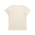 A plain cream youth staple T-shirt with a classic crew neck and short sleeves. It features a logo on the back.