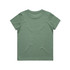 A kids' staple tee in a soft green colour, featuring a plain back design. It has a simple, comfortable cut.