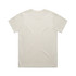 A light cream-coloured t-shirt with a classic design and short sleeves. It features a logo on the back.