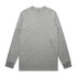 A long-sleeve T-shirt in a light grey colour with a simple design and a logo on the side.