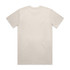 A cream-coloured classic T-shirt with a plain back and short sleeves. It includes a logo on the fabric.