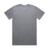 A grey classic t-shirt featuring a plain back design and short sleeves.