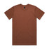 A brown Classic Tee with a crew neckline and short sleeves, featuring a logo on the label.