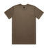 A brown Classic Tee, short-sleeved, featuring a label and a plain design. Ideal for casual wear.