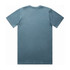A blue Classic Tee featuring a plain design and short sleeves, with a logo on the back.