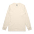 A long-sleeved classic tee in a soft cream colour, featuring a simple design with a branding label.