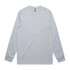 A light grey long-sleeve t-shirt featuring a simple design and a logo on the label.
