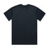 A dark-coloured heavy tee t-shirt with a classic crew neck design. It features a logo tag on the inside.